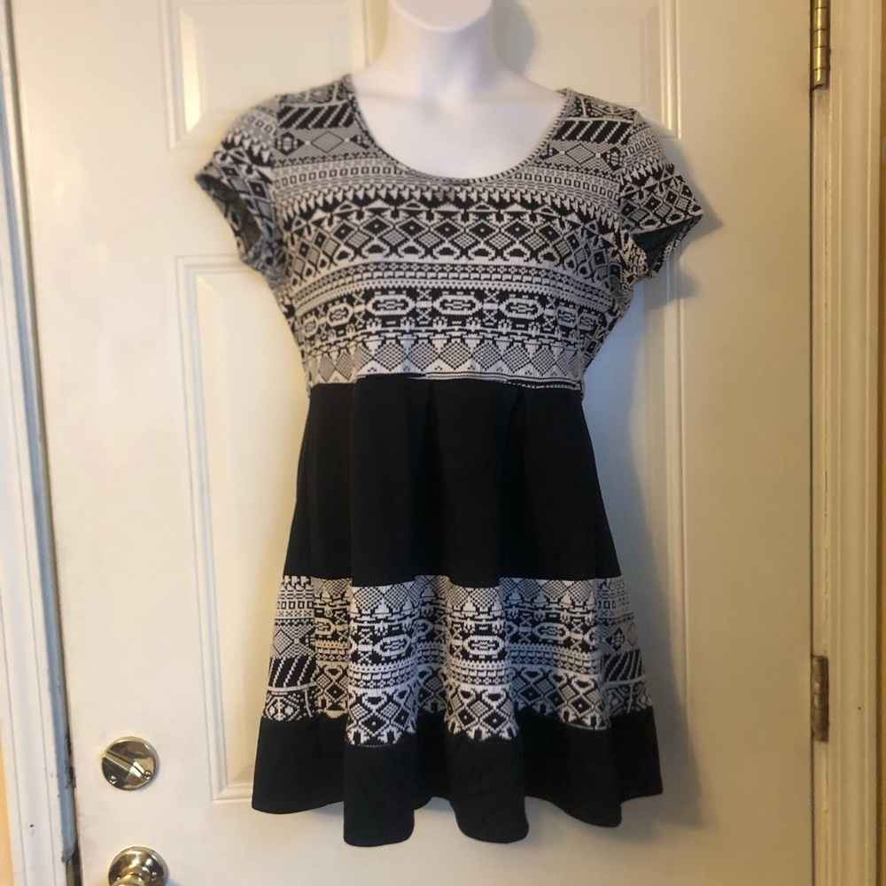 Charlotte Russe Black and White Striped Dress